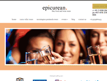 Tablet Screenshot of epicureantours.com.au